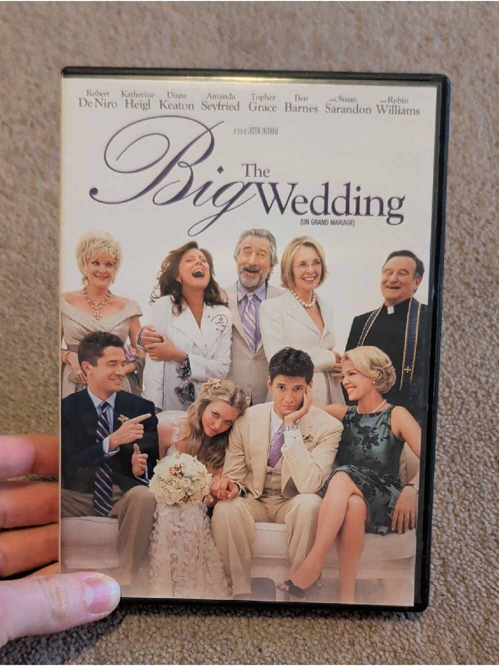 💜 5/$20 The Big‎ Wedding DVD - White & Purple Artwork